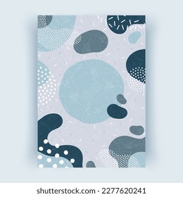 Cubrir con formas abstractas. Diseño de portada en formato A4, orientación vertical.