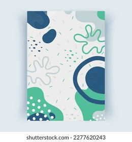 Abdeckung mit abstrakten Formen. Cover Layouts A4 Format, vertikale Ausrichtung.