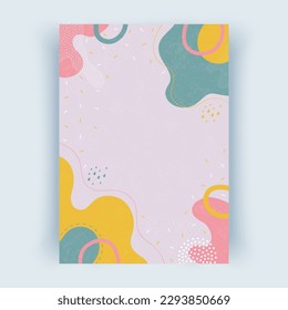 Cover with abstract shapes. Cover layouts A4 format, vertical orientation.