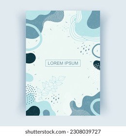Cover with abstract shapes. Cover layouts A4 format, vertical orientation.
