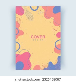 Cover with abstract shapes. Cover layouts, vertical orientation.