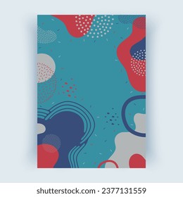 Cover with abstract shapes. Cover layouts, vertical orientation.
