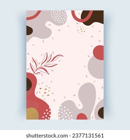 Cover with abstract shapes. Cover layouts, vertical orientation.