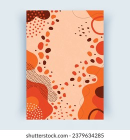 Cover with abstract shapes. Cover layouts, vertical orientation.