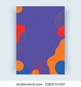 Cover with abstract shapes. Cover layouts, vertical orientation.