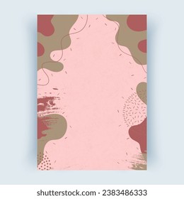 Abdeckung mit abstrakten Formen. Cover-Layouts, vertikale Ausrichtung.