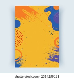 Cubrir con formas abstractas. Diseño de portada, orientación vertical.