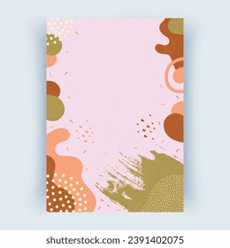 Cubrir con formas abstractas. Diseño de portada, orientación vertical.