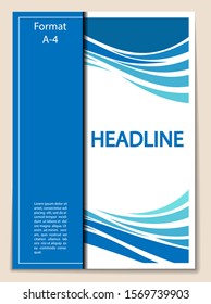 cover with abstract wave pattern for printed publications. Applicable for flyers, posters, banners or billboards and booklets