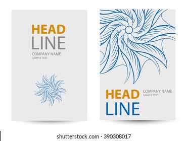 Cover with abstraction, head line