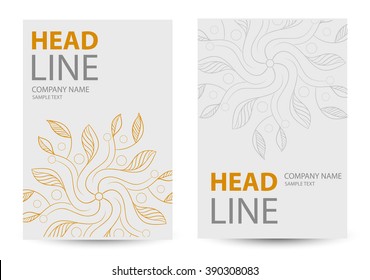 Cover with abstraction, head line