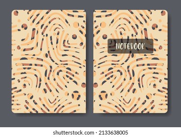 Cover with animal skin pattern. Cool colorful backgrounds. Applicable for planner and notebooks