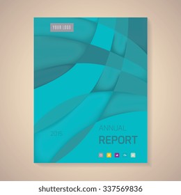 Cover Annual Report 2015,  vector illustration