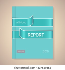 Cover Annual Report 2015,  vector illustration