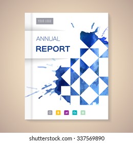 Cover Annual Report 2015,  vector illustration