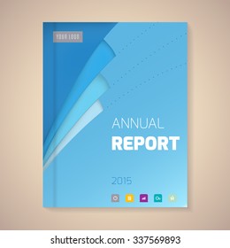 Cover Annual Report 2015,  vector illustration