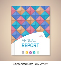 Cover Annual Report 2015,  vector illustration