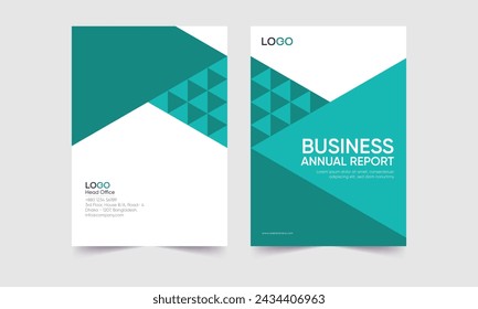 cover annual report abstract geometric background. editorial cover layout. brochure cover layout. print