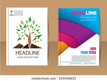 Cover Annual Report Abstract material geometric colorful background, vector illustration