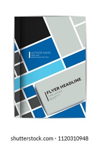 Cover of annual report brochure, flyer, leaflet, presentation, text template layout. Vector.