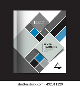 Cover of annual report brochure, flyer, leaflet, presentation, text template layout. Vector.
