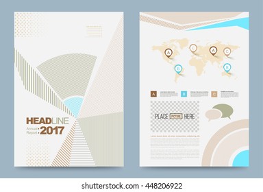 Cover annual report brochure flyer design template vector, Leaflet presentation abstract flat background, layout in A4 size