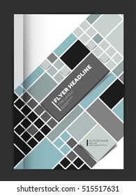 Cover of annual report brochure, flyer, leaflet, presentation, text template layout. Vector.