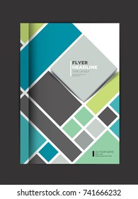 Cover of annual report brochure, flyer, leaflet, presentation, text template layout. Vector.