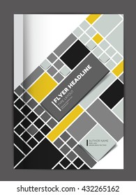 Cover of annual report brochure. Vector.