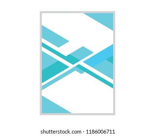 cover annual report business stripes blue color