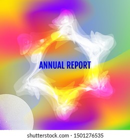Cover and annual report design. Creative colored background. Backdrop for design
