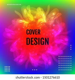 Cover and annual report design. Creative colored background. Backdrop for design