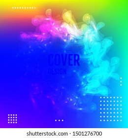Cover and annual report design. Creative colored background. Backdrop for design