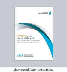 Cover annual report layout design template Premium Vector file