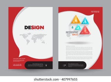 Cover annual report Leaflet Brochure Flyer template A4 size design, book cover layout design, Abstract presentation templates, Business report template.