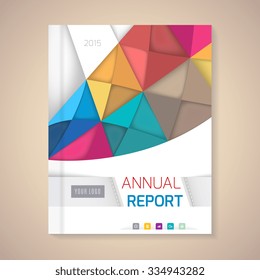 Cover Annual Report numbers 2015,  vector illustration