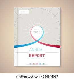 Cover Annual Report numbers 2015,  vector illustration