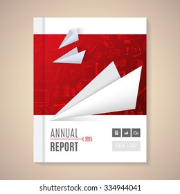 Cover Annual Report numbers 2015,  vector illustration