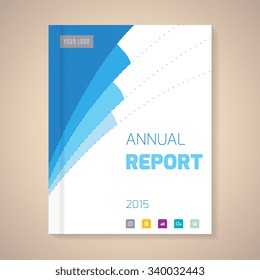 Cover Annual Report numbers 2015,  vector illustration