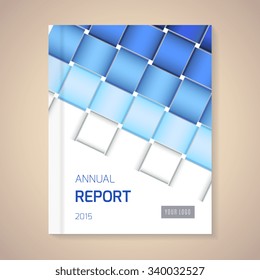 Cover Annual Report numbers 2015,  vector illustration