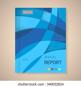 Cover Annual Report numbers 2015,  vector illustration