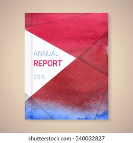 Cover Annual Report numbers 2015,  vector illustration