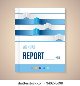Cover Annual Report numbers 2015,  vector illustration