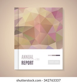 Cover Annual Report numbers 2015,  vector illustration