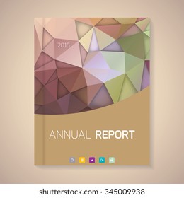 Cover Annual Report numbers 2015,  vector illustration