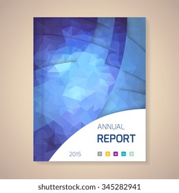 Cover Annual Report numbers 2015,  vector illustration