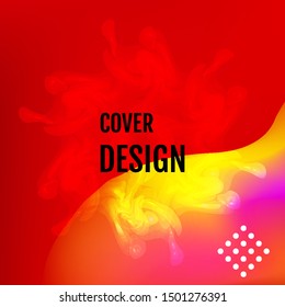 Cover and annual report wave design. Creative colored background. Backdrop for design