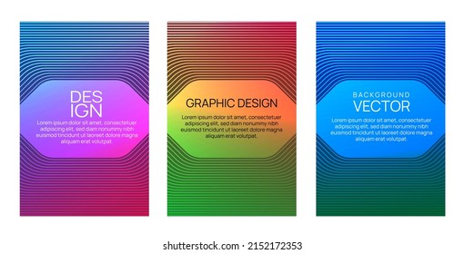 Cover Background, 3 Color Gradient Vector Design