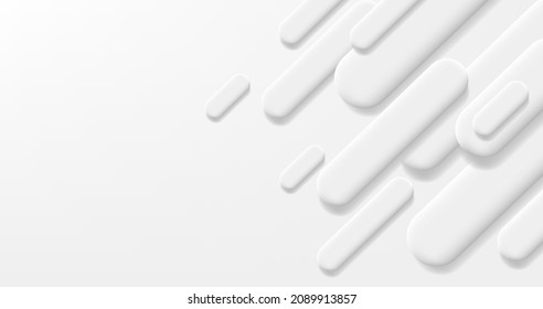 Cover background with abstract geometric 3d volume composition to the right, white mono chreome presentation wallpaper