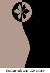 Cover background with emblem of flower